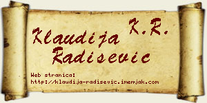 Klaudija Radišević vizit kartica